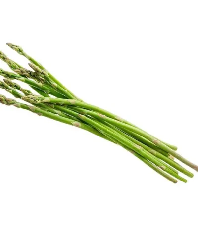 Bundle of fresh baby asparagus green spears