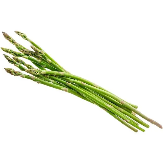 Bundle of fresh baby asparagus green spears